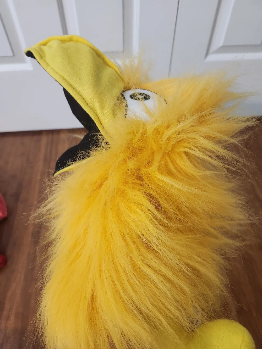 Yellow Bird Hand Puppet With Moving Beak Fuzzy Kids Storytime Theater Prop Toy